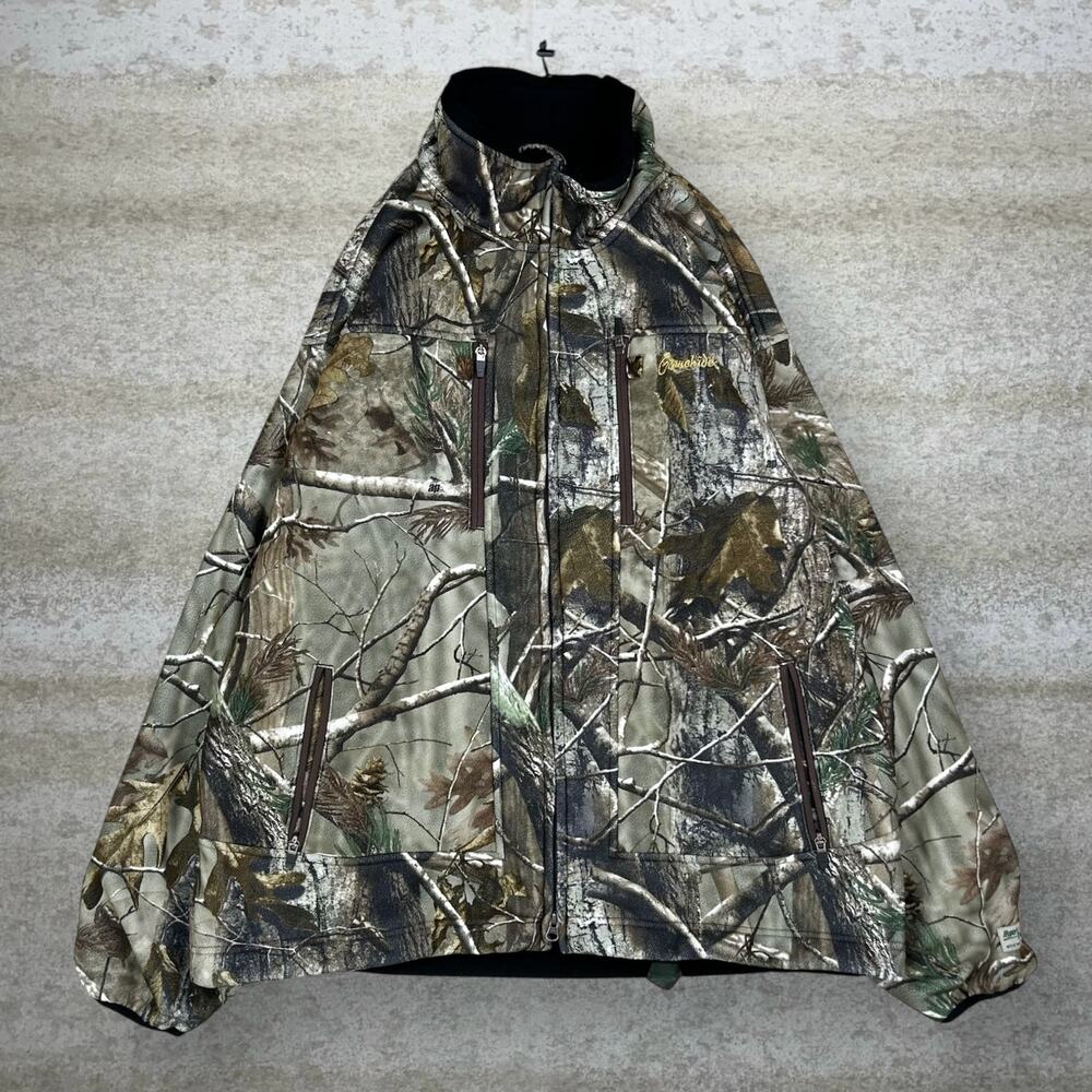 Vintage 90s Realtree AP Jacket Mens 2XL Hunting Camo Polyester Full Zip Woodland